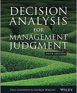 (Original PDF) Decision Analysis for Management Judgment, 5th Edition
