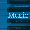 (Original PDF) Music in Theory and Practice Volume 1 9th Edition