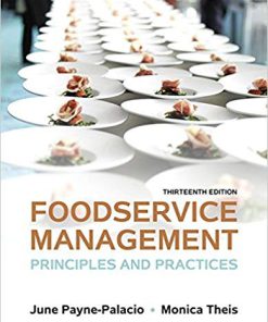 (Original PDF) Foodservice Management: Principles and Practices 13th Edition