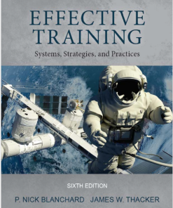 (eBook PDF) Effective Training 6th Edition by Blanchard