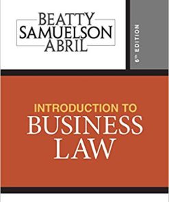 (eBook PDF) Introduction to Business Law 6th Edition by Jeffrey F. Beatty