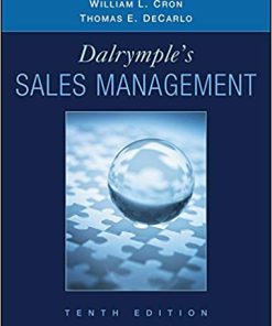 (eBook PDF) Dalrymple's Sales Management Concepts and Cases 10th Edition by William L. Cron