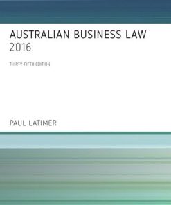 (eBook PDF) Australian Business Law 2016,35th Edition by Paul Latimer
