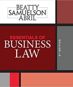 (eBook PDF) Essentials of Business Law 6th Edition by Jeffrey F. Beatty
