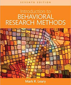 (eBook PDF) Introduction to Behavioral Research Methods 7th Edition