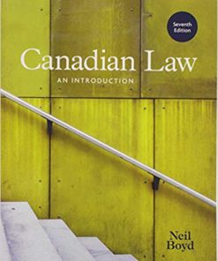(eBook PDF) Canadian Law: An Introduction 7th Canadian Edition