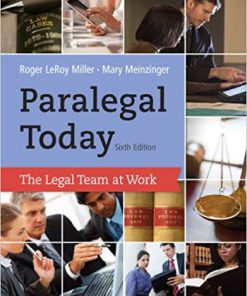 (eBook PDF) Paralegal Today: The Legal Team at Work 6th Edition