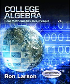 (eBook PDF) College Algebra: Real Mathematics, Real People 7th Edition