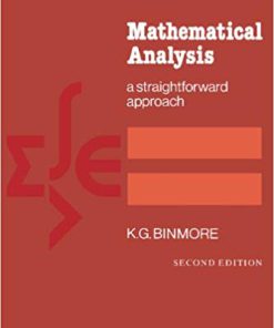 (eBook PDF) Mathematical Analysis: A Straightforward Approach 2nd Edition