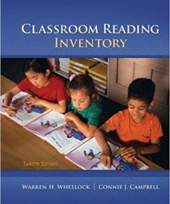 (eBook PDF) Classroom Reading Inventory 12th Edition