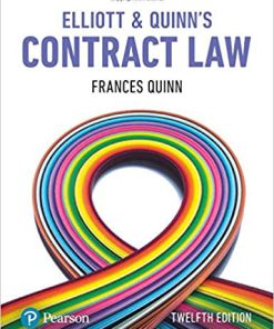 (eBook PDF) Elliott & Quinn's Contract Law 12th Edition