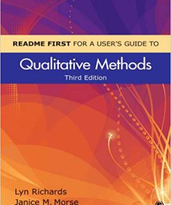 (eBook PDF) README FIRST for a User's Guide to Qualitative Methods 3rd Edition