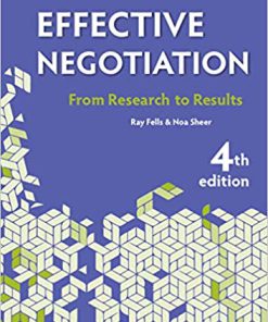 (eBook PDF) Effective Negotiation: From Research to Results 4th Edition