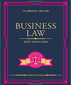 (eBook PDF) Business Law: Text and Cases 15th Edition