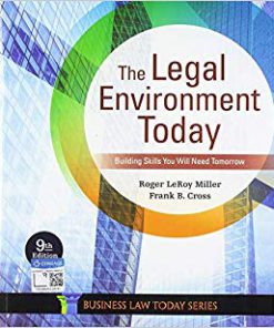 (eBook PDF) The Legal Environment Today 9th Edition