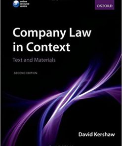 (eBook PDF) Company Law in Context: Text and Materials: Text and materials 2nd Edition