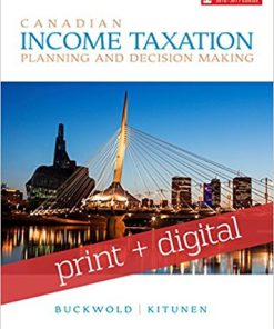 (eBook PDF) Canadian Income Taxation Planning and Decision Making 2016-2017 19th