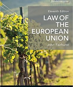 (eBook PDF) Law of the European Union 11th by John Fairhurst
