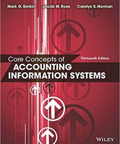 (eBook PDF) Core Concepts of Accounting Information Systems 13th