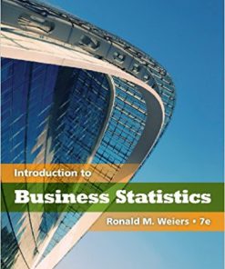 (eBook PDF) Introduction to Business Statistics 7th by Ronald