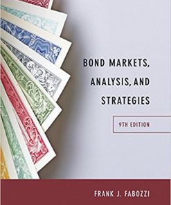 (eBook PDF) Bond Markets Analysis and Strategies 9th by Frank J. Fabozzi