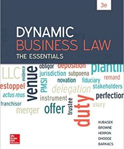 (eBook PDF) Dynamic Business Law The Essentials 3rd Edition by Kubasek