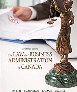 (eBook PDF) The Law and Business Administration in Canada 14th Edition