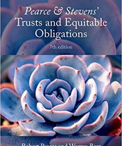 (eBook PDF) Pearce & Stevens' Trusts and Equitable Obligations 7th Edition