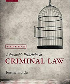 (eBook PDF) Ashworth's Principles of Criminal Law 9th Edition