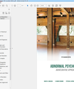 (eBook PDF) Abnormal Psychology An Integrative Approach 5th Canadian