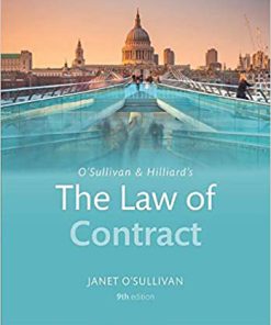 (eBook PDF) O'Sullivan & Hilliard's The Law of Contract (Core Texts Series) 9th Edition