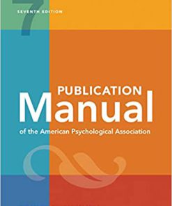 (eBook PDF) Publication Manual of the American Psychological Association: 7th Editio