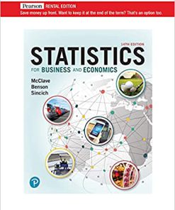 (eBook PDF) Statistics for Business and Economics, 14th edition