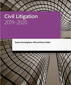 (eBook PDF) Civil Litigation 2019-2020 (Legal Practice Course Manuals) 12th Edition