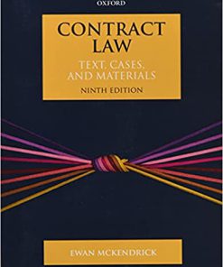 (eBook PDF) Contract Law: Text, Cases, and Materials 9th Edition