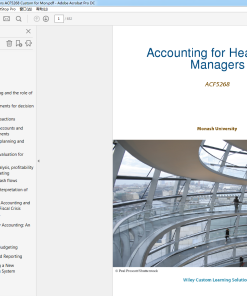 (eBook PDF) (AUCS) Accounting for Healthcare Managers ACF5268