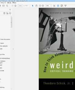 (eBook PDF) How to Think About Weird Things Critical Thinking for a New Age 7th
