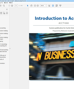 (eBook PDF) (AUCM) Introduction to Accounting ACCT1000 Custom