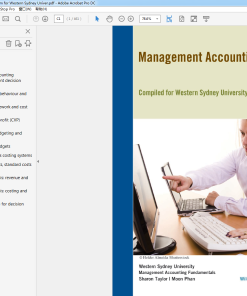 (eBook PDF) (AUCS) Management Accounting 3e Custom