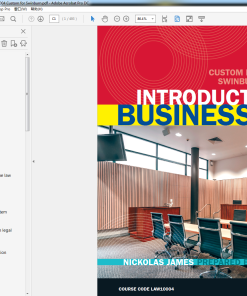 (AUCM) Introduction to Business Law LAW10004 Custom for Swinburn