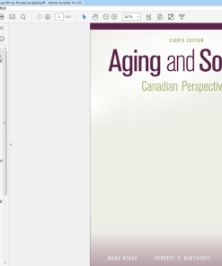 (eBook PDF) Aging and Society Canadian Perspectives 8th by NovakCampbell