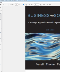 (eBook PDF) Business and Society A Strategic Approach to Social Responsibility Ethics 6th