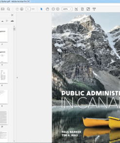 (eBook PDF) Public Administration in Canada 2nd by Paul Barker