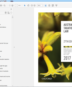(eBook PDF) Australian Taxation Law 2017 27th by Woellner, Robin
