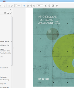 (eBook PDF) Psychological Testing and Assessment 3rd Edition by Shum, David