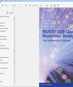 (Original PDF) Quantitative Business Analysis BUSS1020 (Custom Edition) (2e)