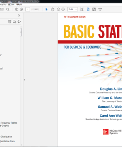 (Original PDF) Basic Statistics for Business & Economics, 5th Canadian Edition