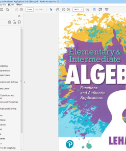(Original PDF) Elementary & Intermediate Algebra Functions and Authentic Applications (3rd Edition)