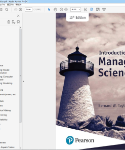 (Original PDF) Introduction to Management Science 13th Edition