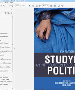 (Original PDF) Studying Politics An Introduction to Political Science 5th Edition